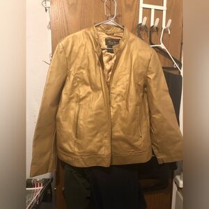 Women's Gold Leather Jacket- 138A $90 or $80 w/offer